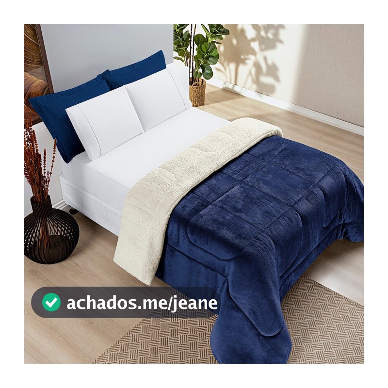 Coberdrom Queen Premium Dupla Face Manta com Sherpa Ultra Quentinho e Macio