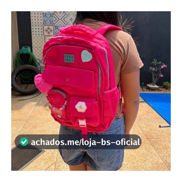 Mochila escolar, mochila cores, mochila grande com estojo coloridas