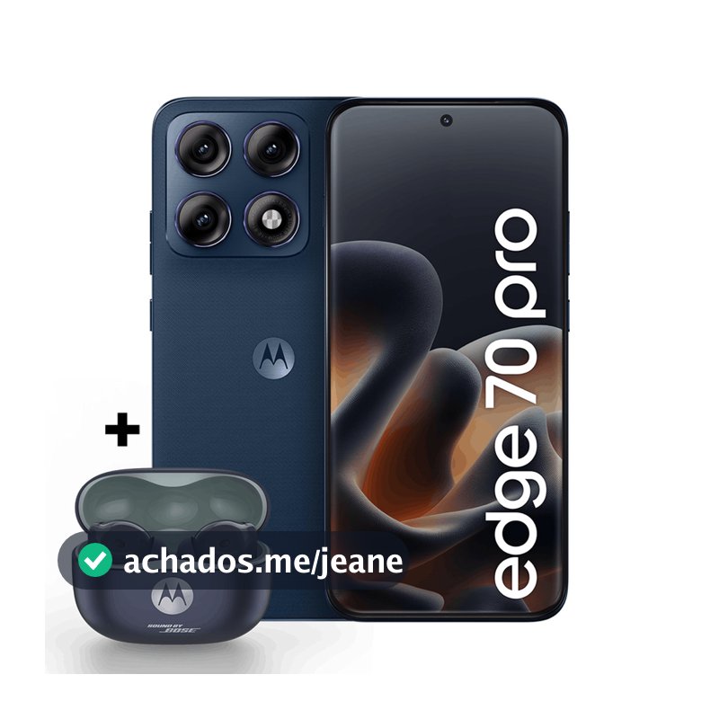 Kit Smartphone Motorola Edge 70 Pro 5G 256GB + Moto Buds 2 Plus