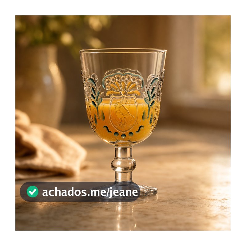 Jogo 6 Taças Canary Cristal 280ml Amarelo -L Hermitage