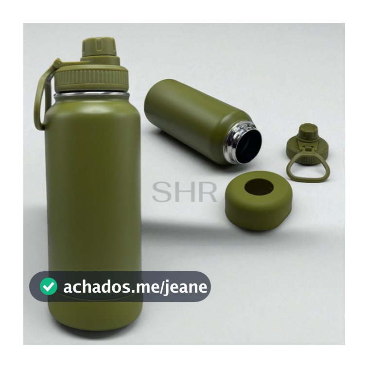 Garrafa Inox Térmica 350ML/600ML/800ML/1000ML Com Capinha Protetora De Silicone Antiderrapante