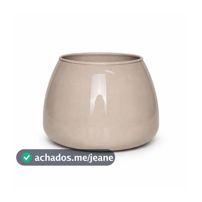 Vaso Redondo Largo Vidro Nude Vaso Decoração Casa Enfeites