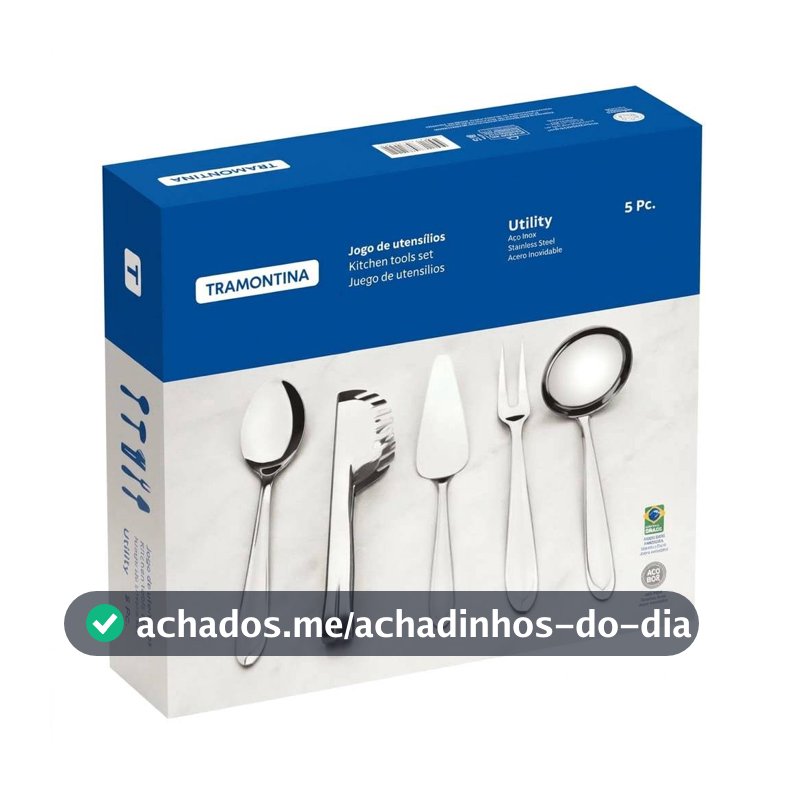 Conjunto 5 Conchas Peças Aço Inox Utensílios De Cozinha