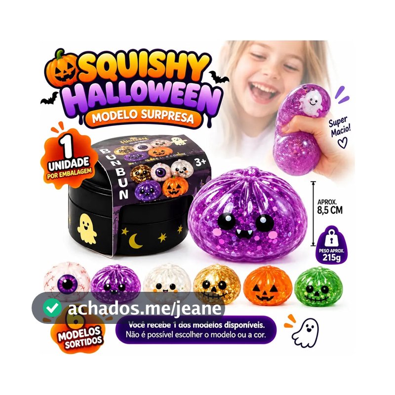 Squishy Brinquedo Antistress Macio Halloween Colecionável Dumpling
