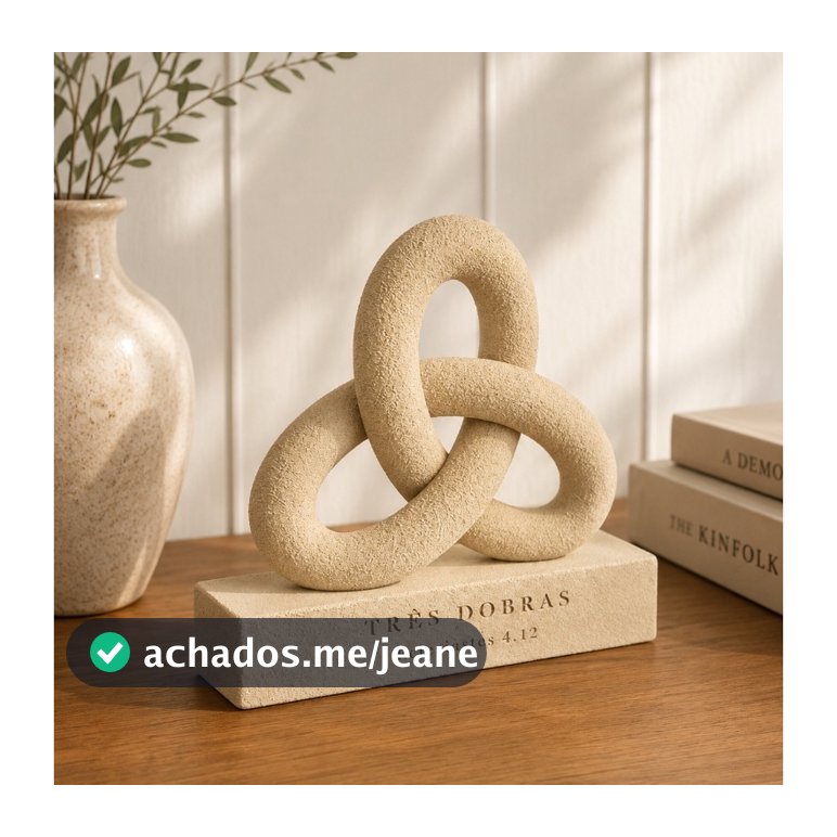 Escultura Decorativa Cristã Três Dobras | Decoração Cristã Moderna KAVOD