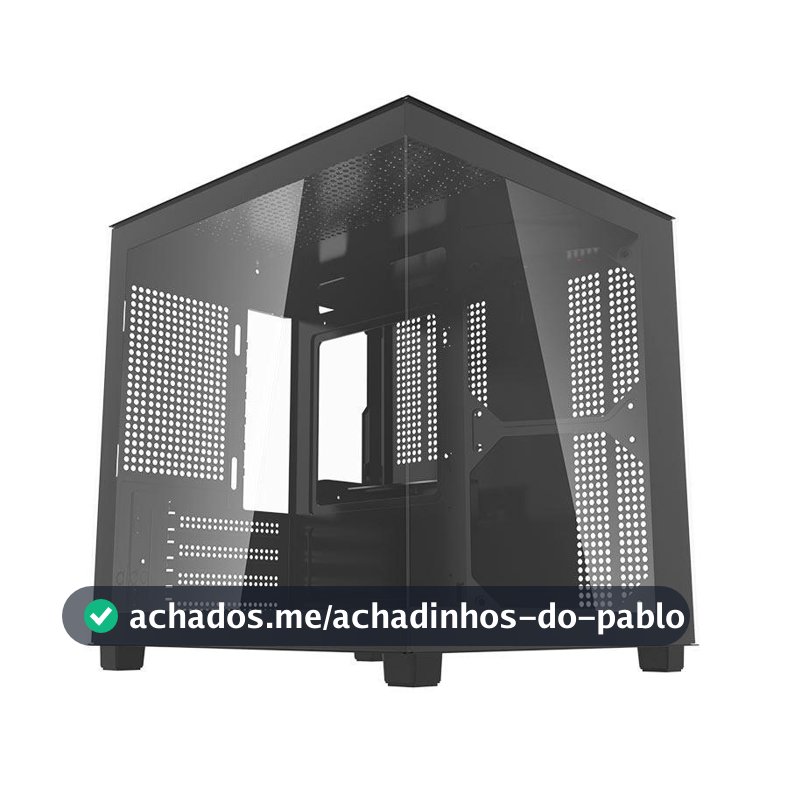 Gabinete Gamer Aquário Aigo Apollo A275, Mini-Tower, Lateral de Vidro, Preto, AC-A275-B-HQ1