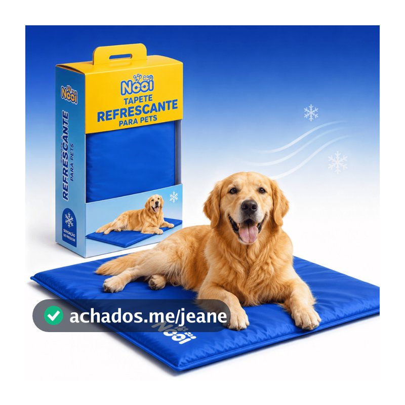 Tapete Gelado Refrescante Colchonete Térmico Pet Cachorro Gato Grande Lavável Antiderrapante