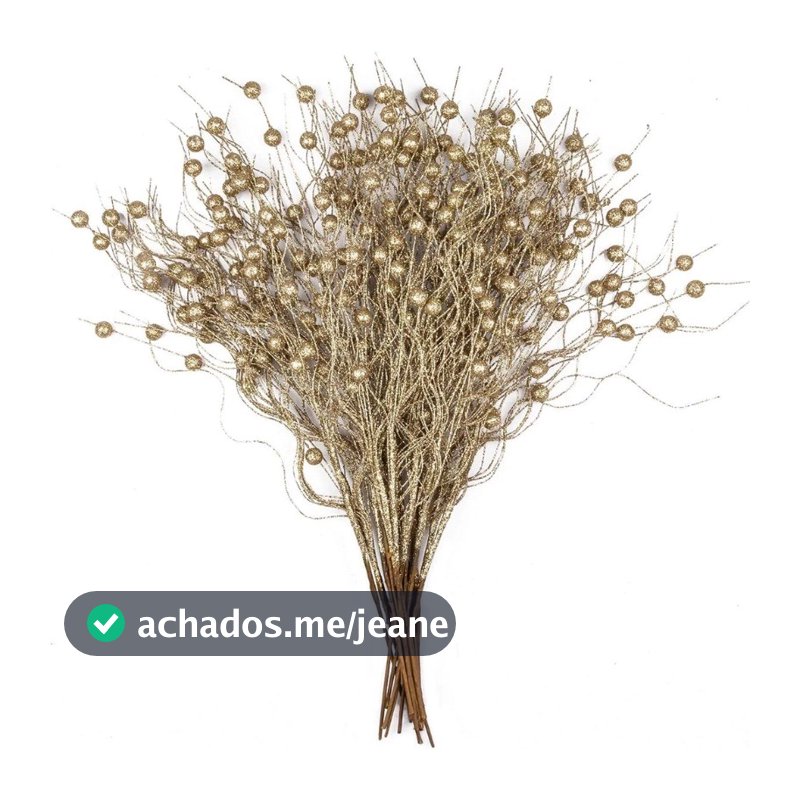 Enfeites De Natal 43CM Glitter Berry Haste Ramo Flores Falsas Para Decoração De Árvore Casa