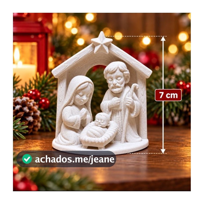 Presépio de Natal em Branco ou Dourado – 7 cm