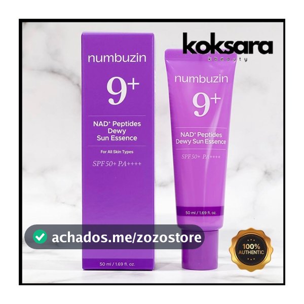 NUMBUZIN No.9 NAD+ Peptides Dewy Sun Essence SPF50+ PA++++