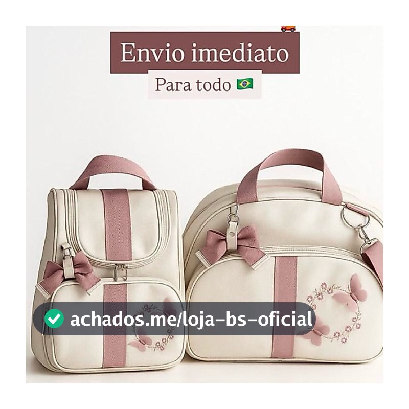 Bolsas Maternidade Peças Bordado Luxo / 2 Peças Safari / Menino/Menina Borboletas mamãe e bebê