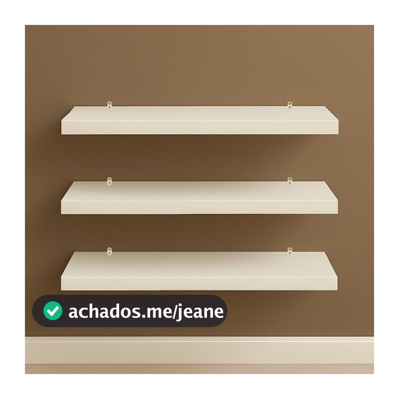 Kit Prateleiras 15 x 80/60/40 MDF - Branca - Preta - Crua - Nicho Suporte Decoração Sala Quarto Banheiro Escritório