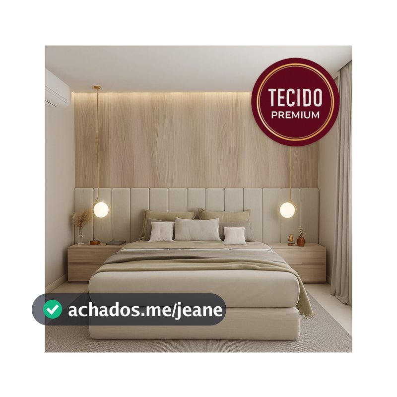 Kit Cabeceira 60x20 Estofada Completa Adesiva em Módulos Para Cama de Solteiro Casal Queen King Box