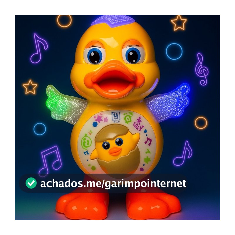 Patinho Dançante Com Luzes Pato Dançarino Musica Criança Brinquedo