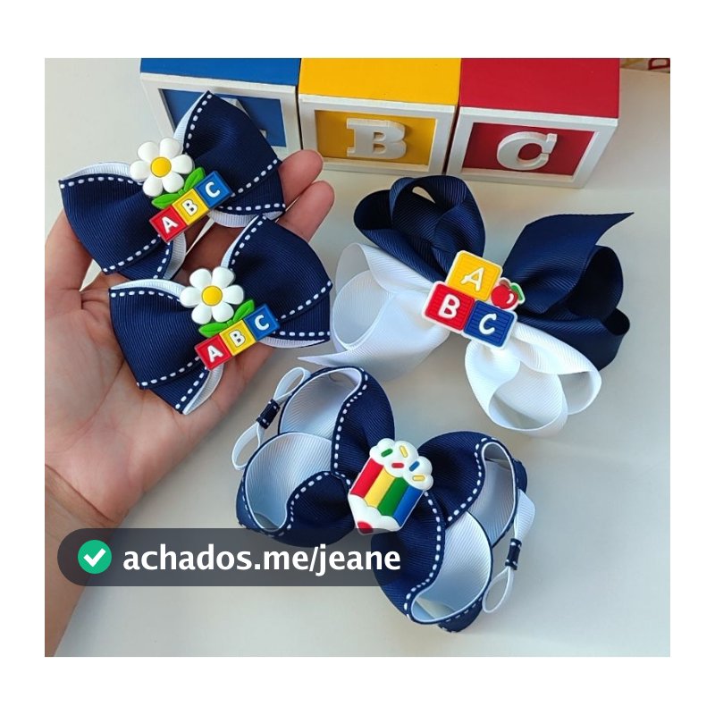Kit escolar laço volta as aulas laço escolar