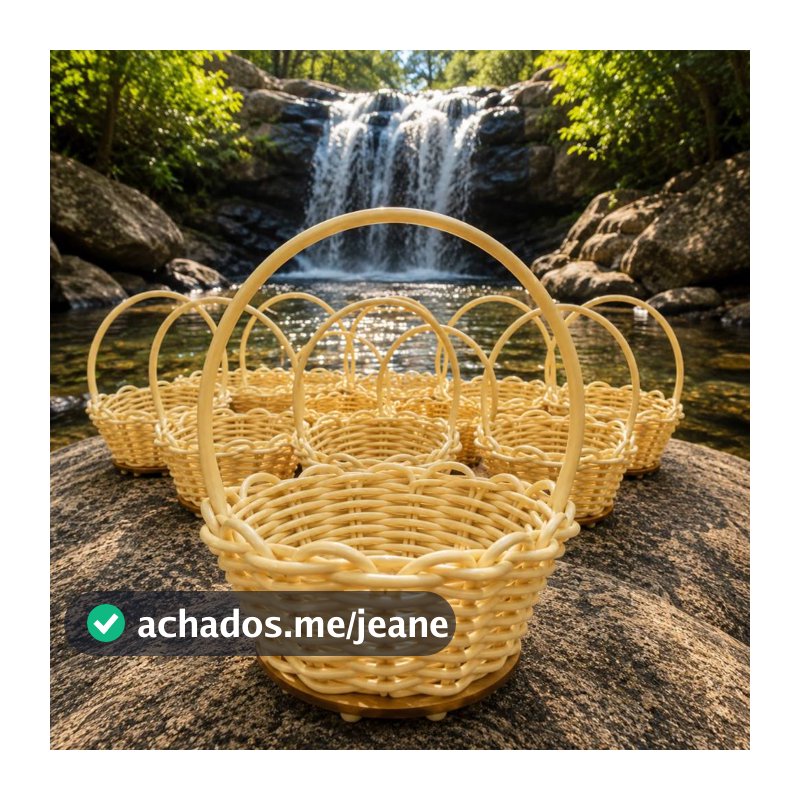 Kit 2 mini cestas fraldeiras sintéticas, ideal para casamento, aniversários, chá de bebe, batizados, lembrancinhas