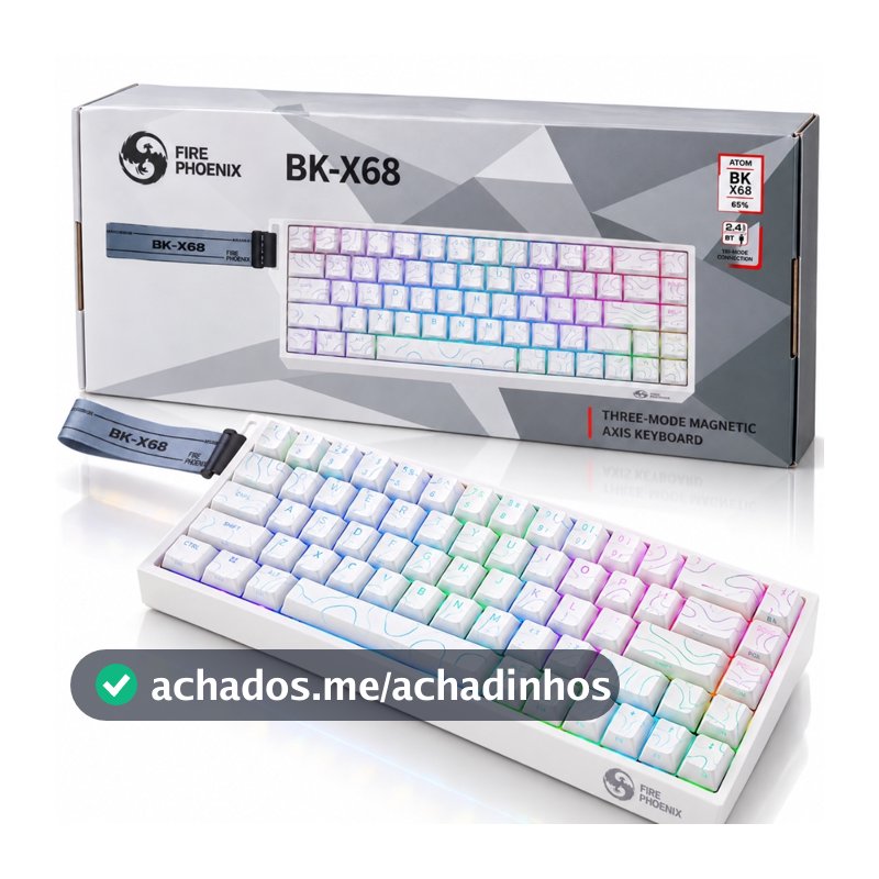 Teclado Sem Fio Gamer Magnético Rapid Trigger 0,01mm 8000hz Rgb Fire Phoenix