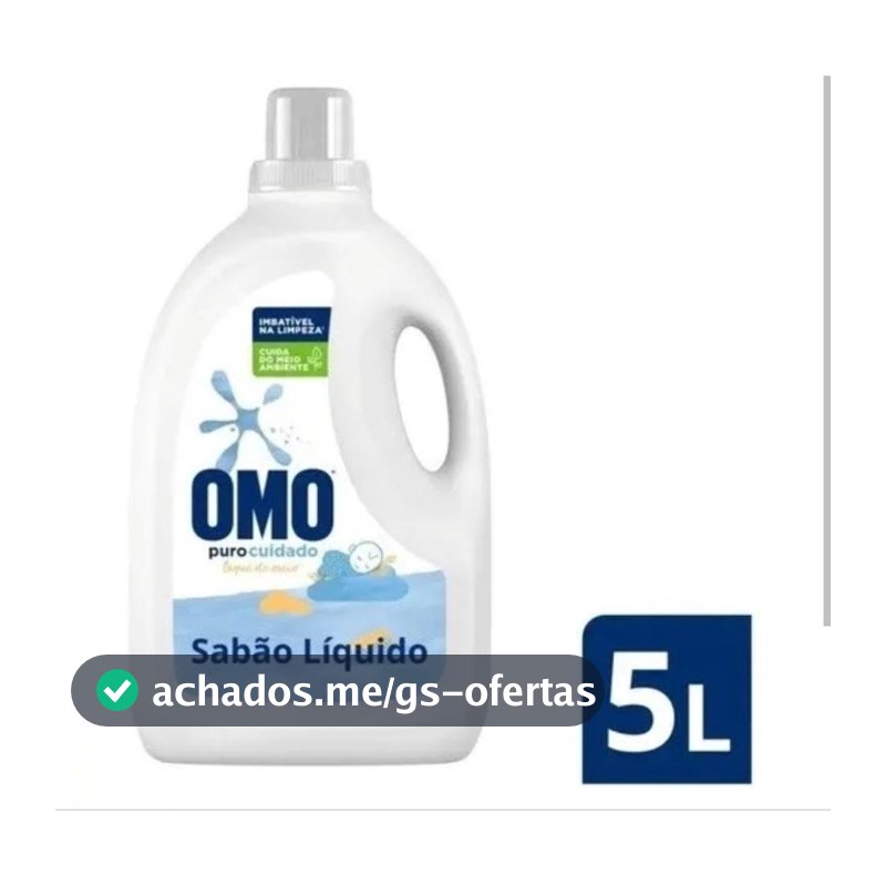 Omo Puro Cuidado 5L Omo Lavegem 5L sabão líquido coala chá branco escolha seu sabão e várias variação escolha