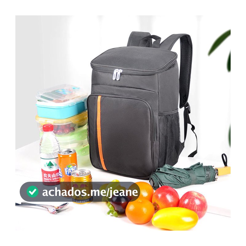 Mochila Térmica Bag Freezer Cooler Gelo Bolsa Bebidas Anti Vazamento Praia Camping Premium - 18 litros