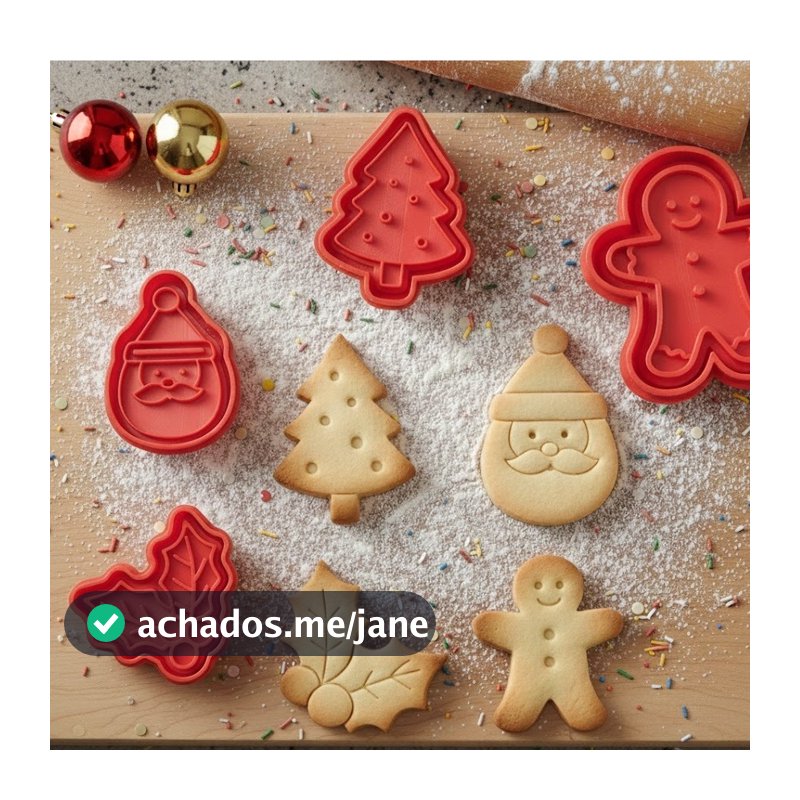 Azevinho, Papai Noel e Boneco de Gengibre Cortador de Biscoito / Cookies / Massinha / Biscuit Carimbo Arvore de Natal
