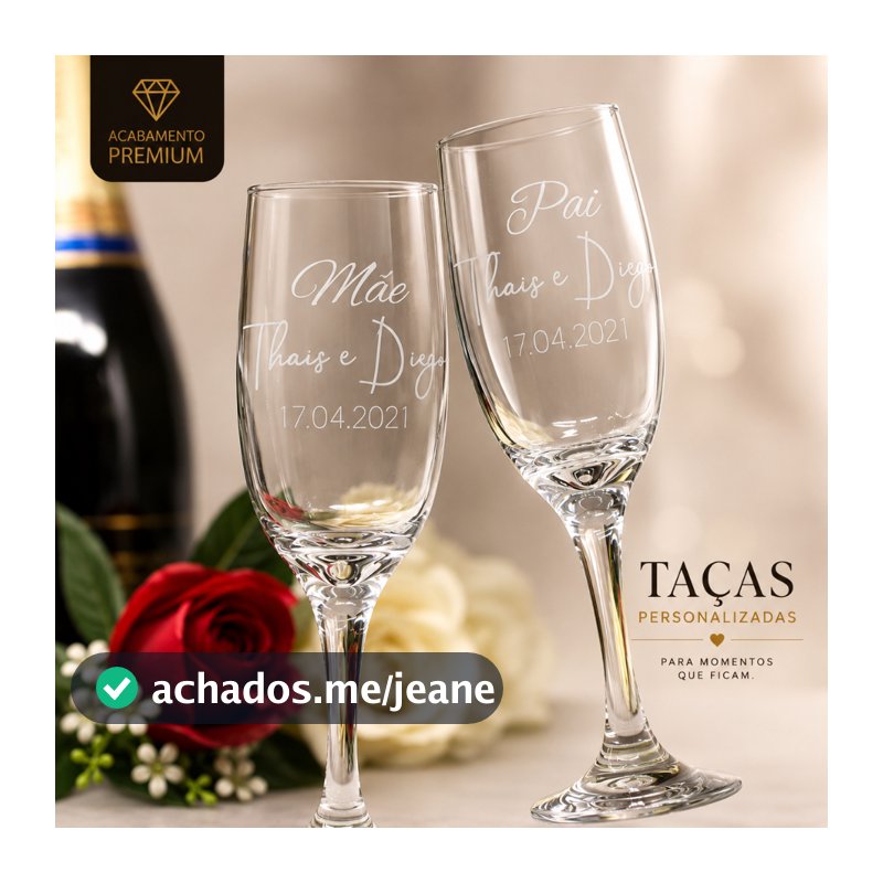 Taça Jateada Personalizada Windsor 210ml | Presente para Casamento e Noivos