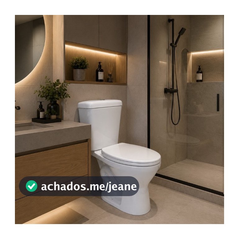 Bacia Vaso Sanitário Completo Com Caixa Acoplada Branco Sofisticado