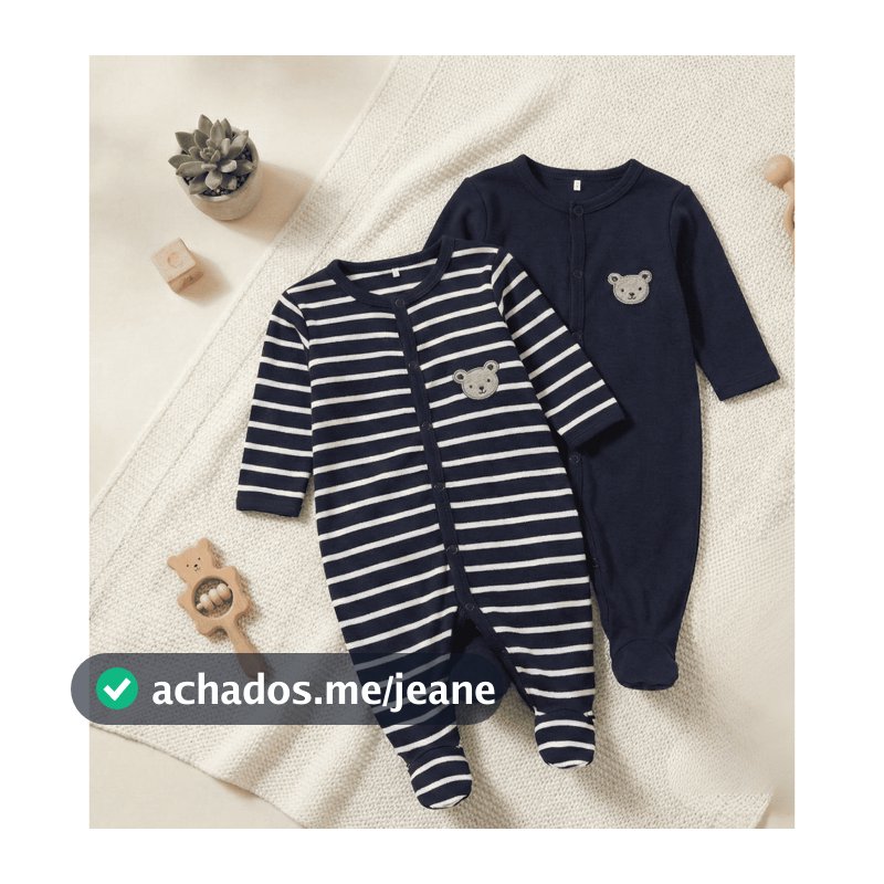 kit com dois macacões bebê menino Kauã