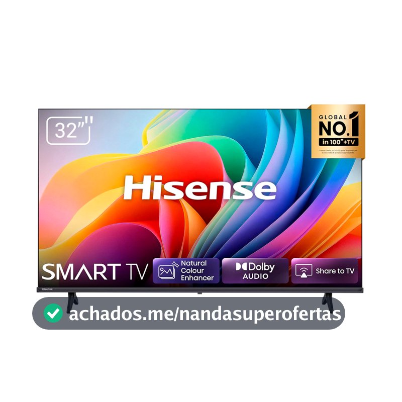 Smart Tv Hisense HD 32” 32A4NV IA HDR10 VIDAA U9