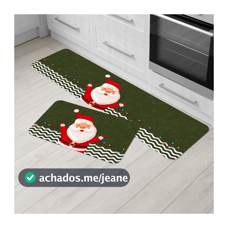 Kit 2 peças Tapete de Natal para Cozinha Christmas - Direto de Fábrica - Envio Imediato!!