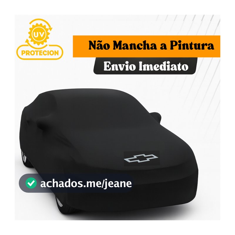 Capa De Carro Onix Com Logo Proteção Uv50+ Tecido Helanca Contra Poeira E Sol