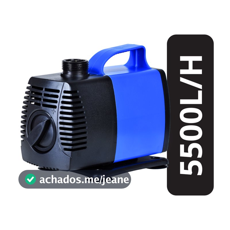 ER-5500 - Bomba Submersa 5500L/h Econômica Eixo Cerâmico Aquário Lago Fonte Hidroponia Cascatas