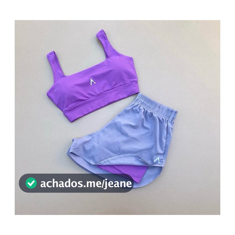 Conjunto Aurora Fitness Academia Feminino Shorts Duplo Poliamida com Tactel Premium