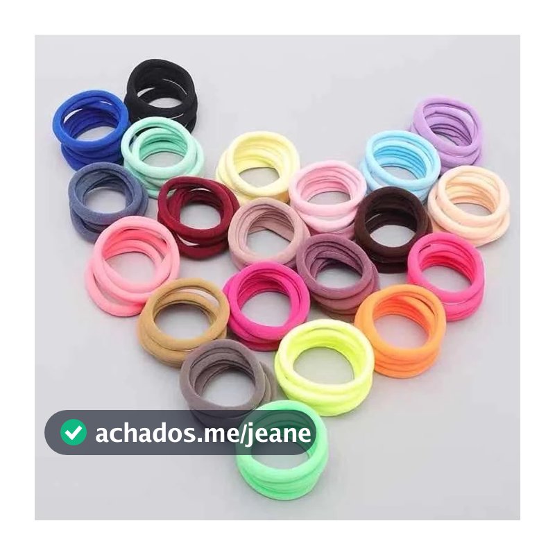 Kit 288 Elástico para Cabelo Várias Cores Xuxinha Prendedor de Cabelo