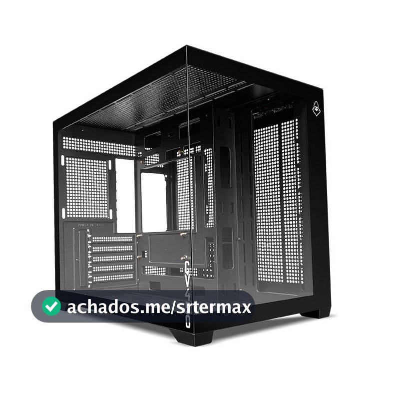 Gabinete Gamer Mancer CV450, Mini-Tower, Lateral de Vidro, Preto, MCR-CV450-BK