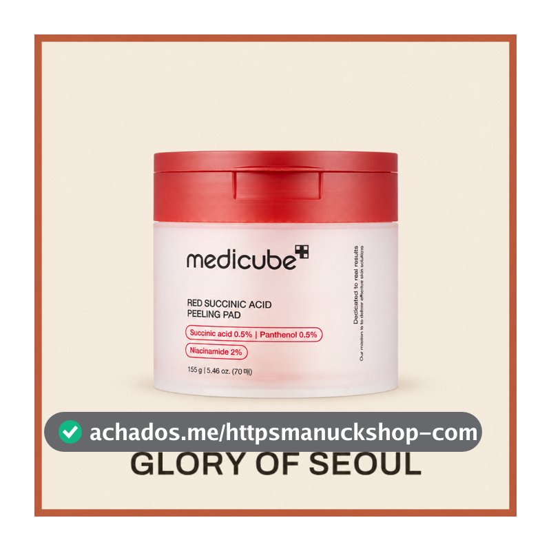 MEDICUBE Red Succinic Acid Peeling Pad, 155g (70 sheets)