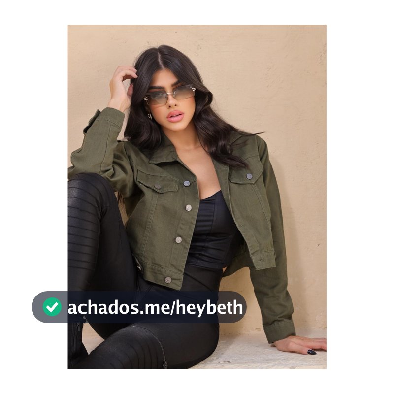 Jaqueta Jeans Feminina Com Botões Verde Militar Bege