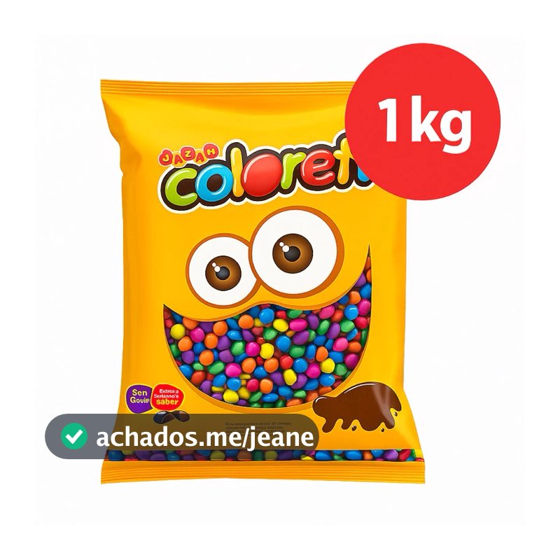Confete de Chocolate Coloreti Sortido 1kg - Jazam