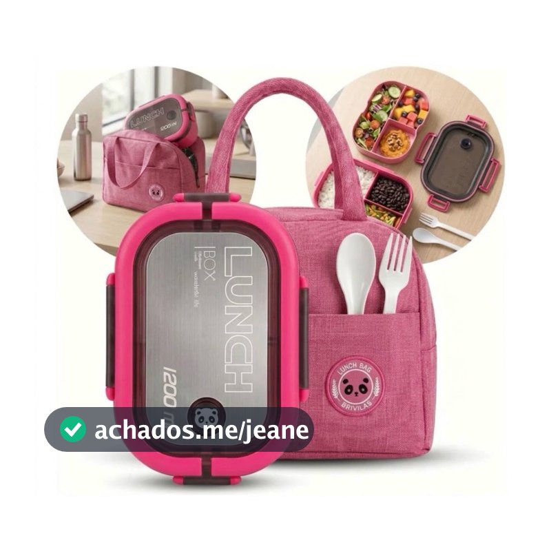 Kit Para Suas Refeições Marmita e Bolsinha | Ideal para Academia, Trabalho e Dia a Dia