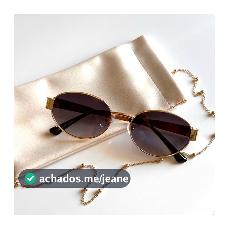 Óculos De Sol Oval Vintage Unissex Masculino Feminino De Metal Retrô Da Moda