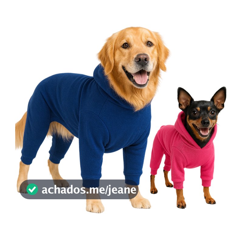 Roupa de Inverno com Capuz para Cachorro Pet Quente Soft Frio Pequeno-Grande ShihTzu Golden Pinscher