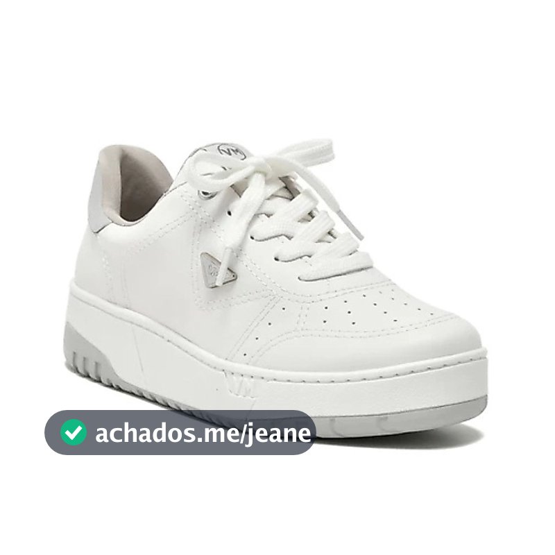 Tênis Feminino Casual Flatform Via Marte Branco Plataforma alto urbano micro tecido Original
