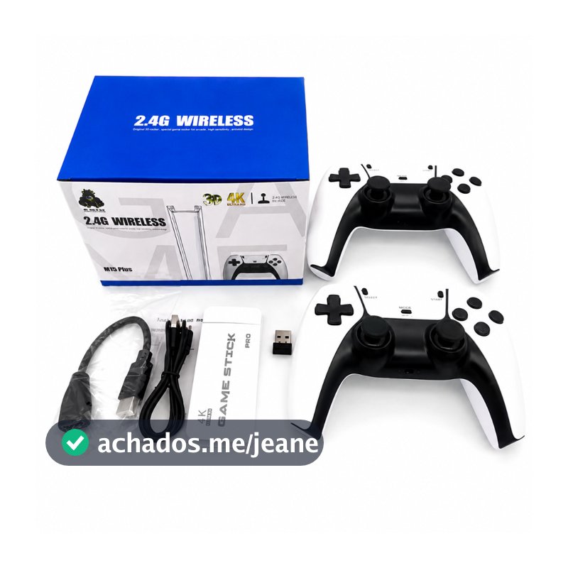 Game sitck Branco com adaptador M15 com 20 mil jogos
