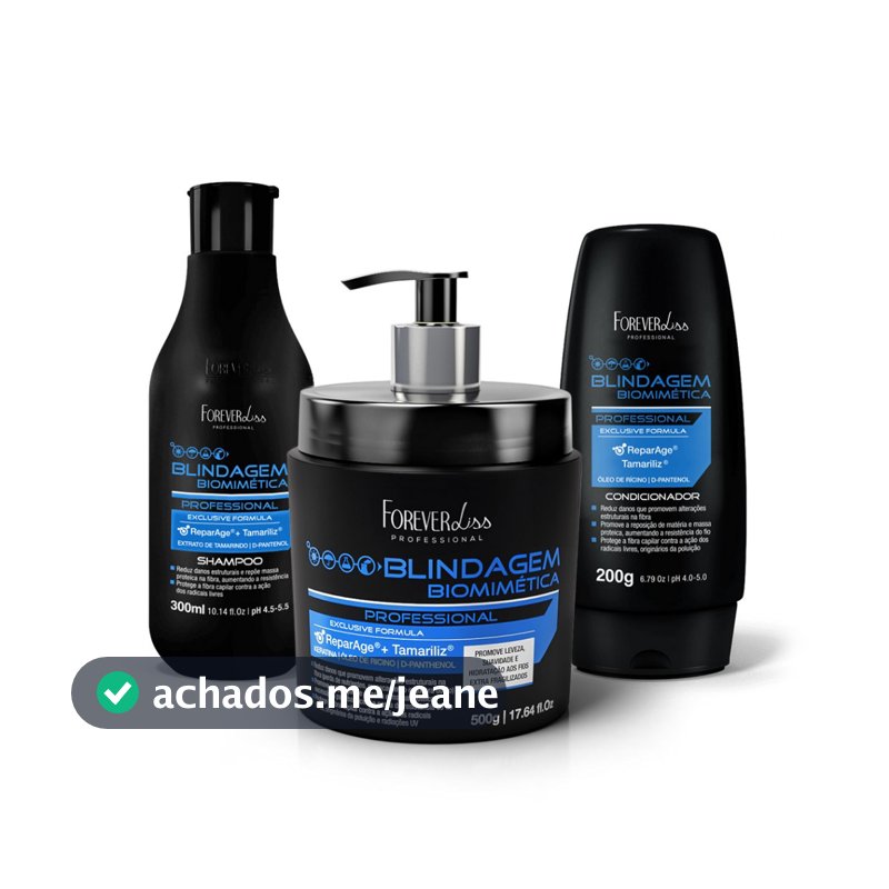 Kit Shampoo, Condicionador e Máscara Blindagem Capilar Forever Liss