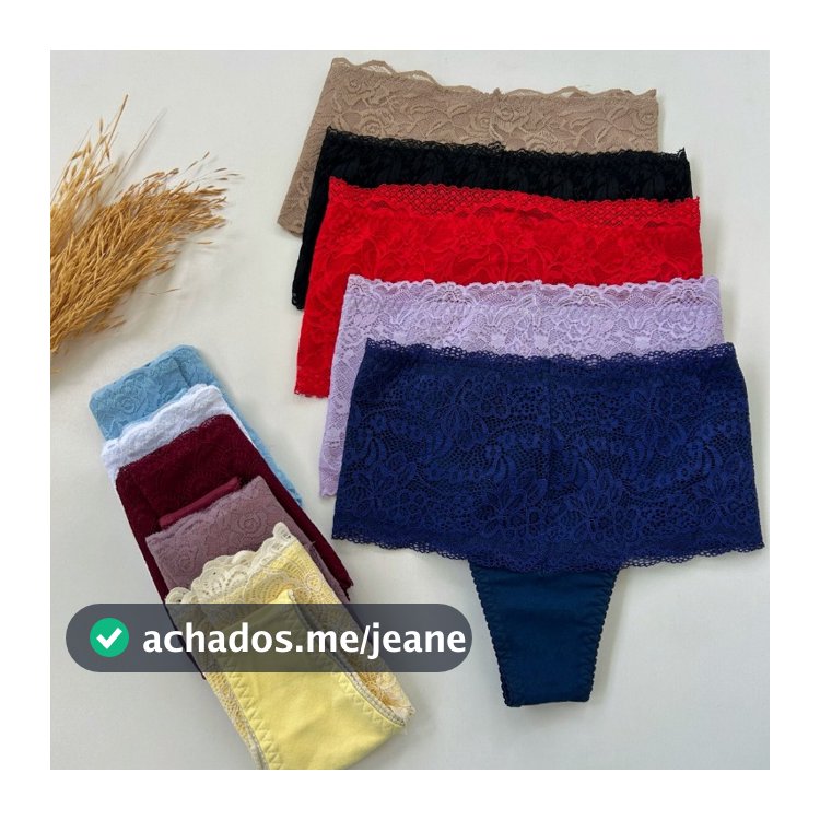 Calcinha Renda Cinta Cintura Alta Confortável Adulto Delicada