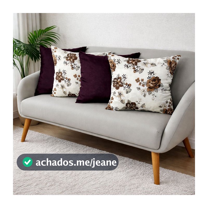 KIT COM 4 ALMOFADAS CHEIAS PARA QUARTO SALA OU SOFÁ ALMOFADAS COM ENCHIMENO