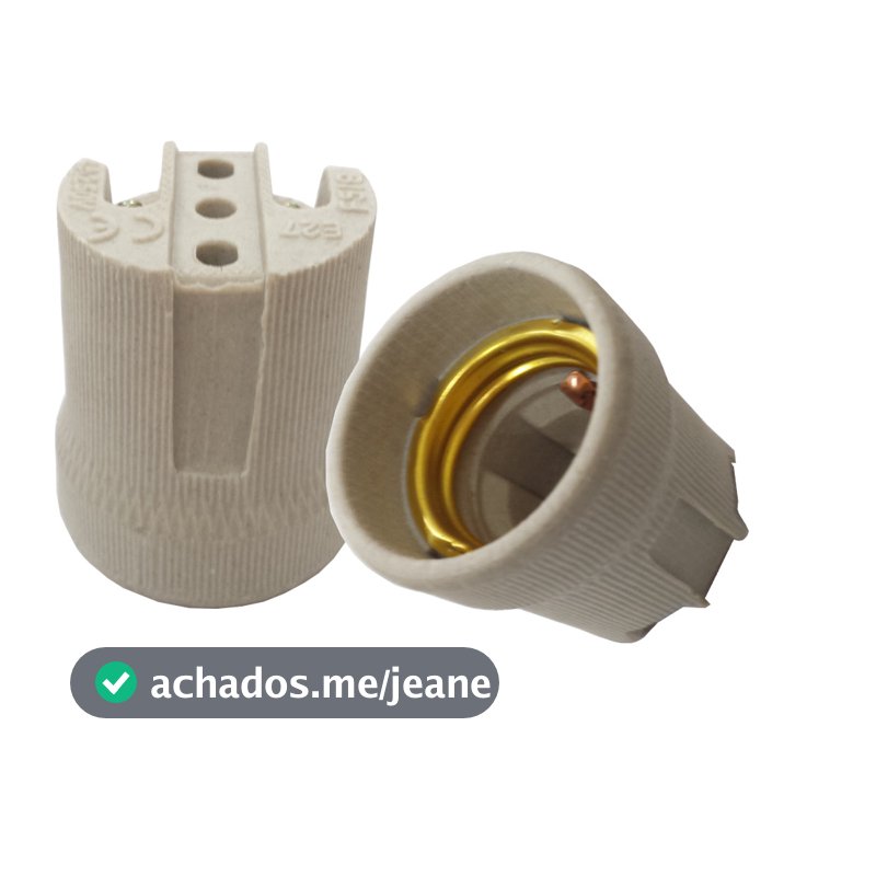KIT 100 SOQUETE PORCELANA E27 CÔNICO