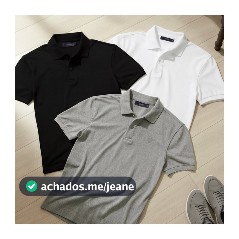 Kit 3 Polo Masculina Básica Antiodor Tecido Leve Confortável Perfeita De Alta Qualidade Casual