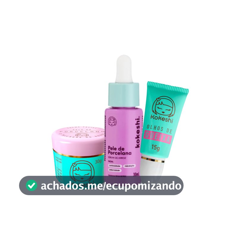 Kit Pele de Porcelana com Sérum de Arroz e Olhos de Gueixa Kokeshi