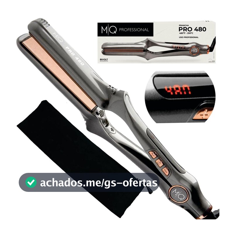 Prancha Cabelo Profissional Mq Pro480º F Chapinha Titanium bivolt