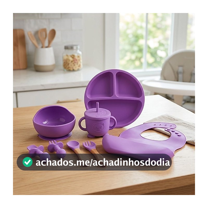 Prato de Silicone Bebê Cadeira Cadeirão Ventosa Fixadora Alimentação Infantil BLW